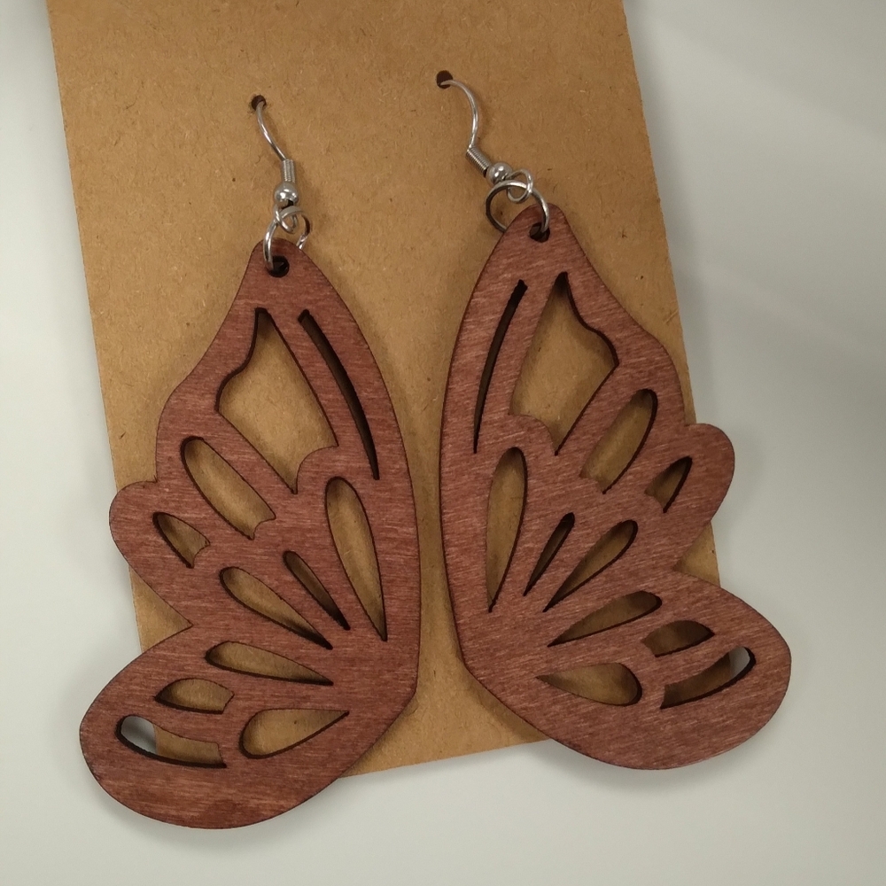 Butterfly Wooden Earrings